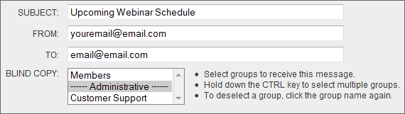 Communications Manager Settings